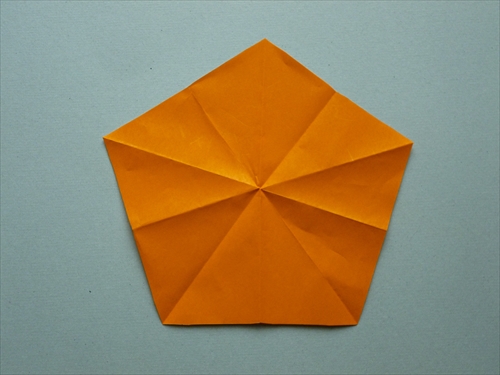 正方形の折り紙から五角形を作る方法 大人の折り紙インテリア