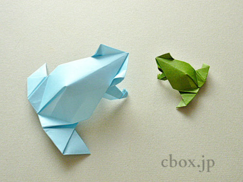 折り紙カエルの折り方 シンプルなカエルの作り方 大人の折り紙インテリア
