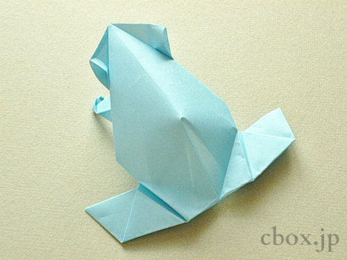 折り紙カエルの折り方 シンプルなカエルの作り方 大人の折り紙インテリア