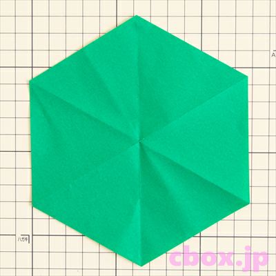 正方形の折り紙から六角形を切り出す方法 大人の折り紙インテリア